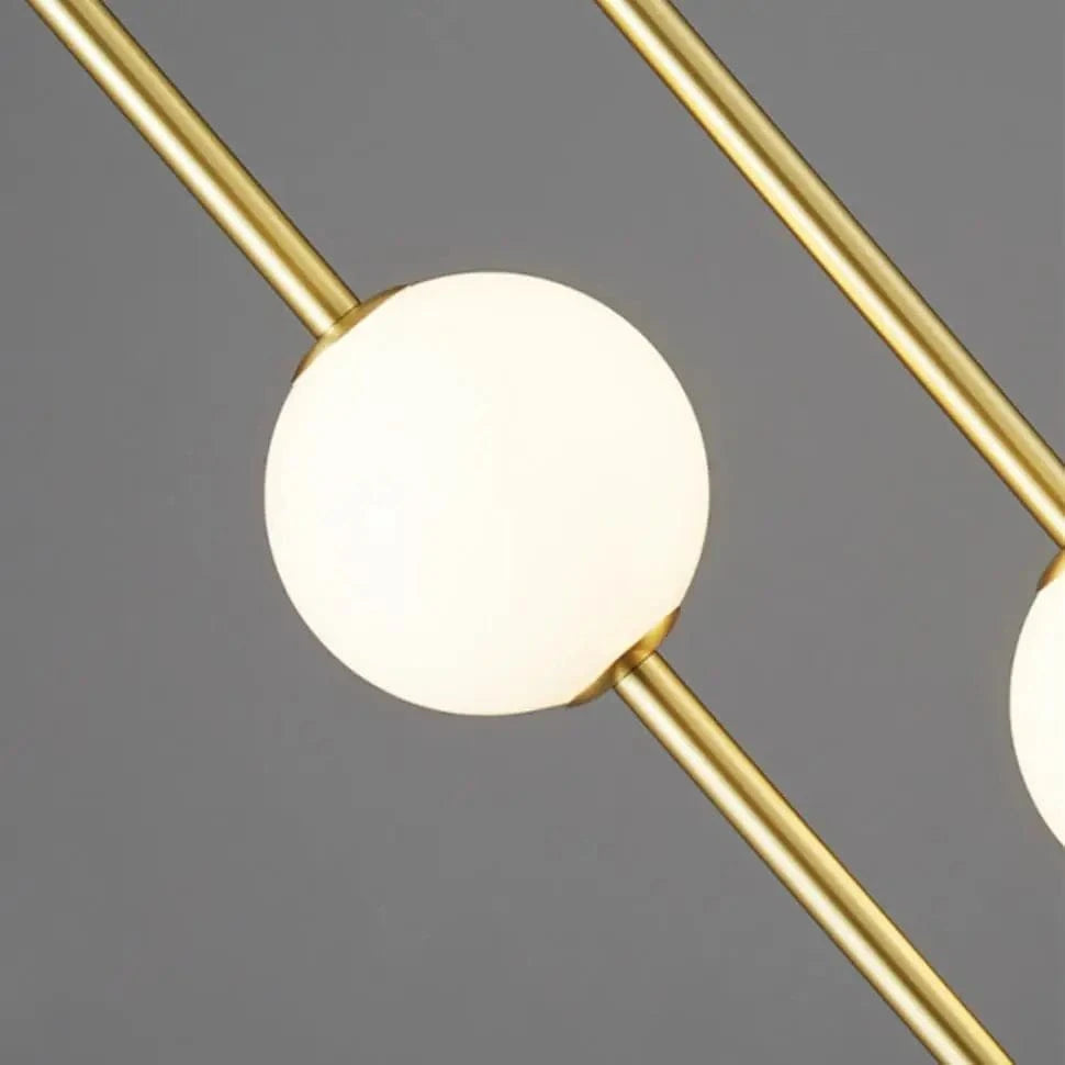 Lustre LED nordique en cuivre, design minimaliste et réglable en hauteur | Marco Lucetti