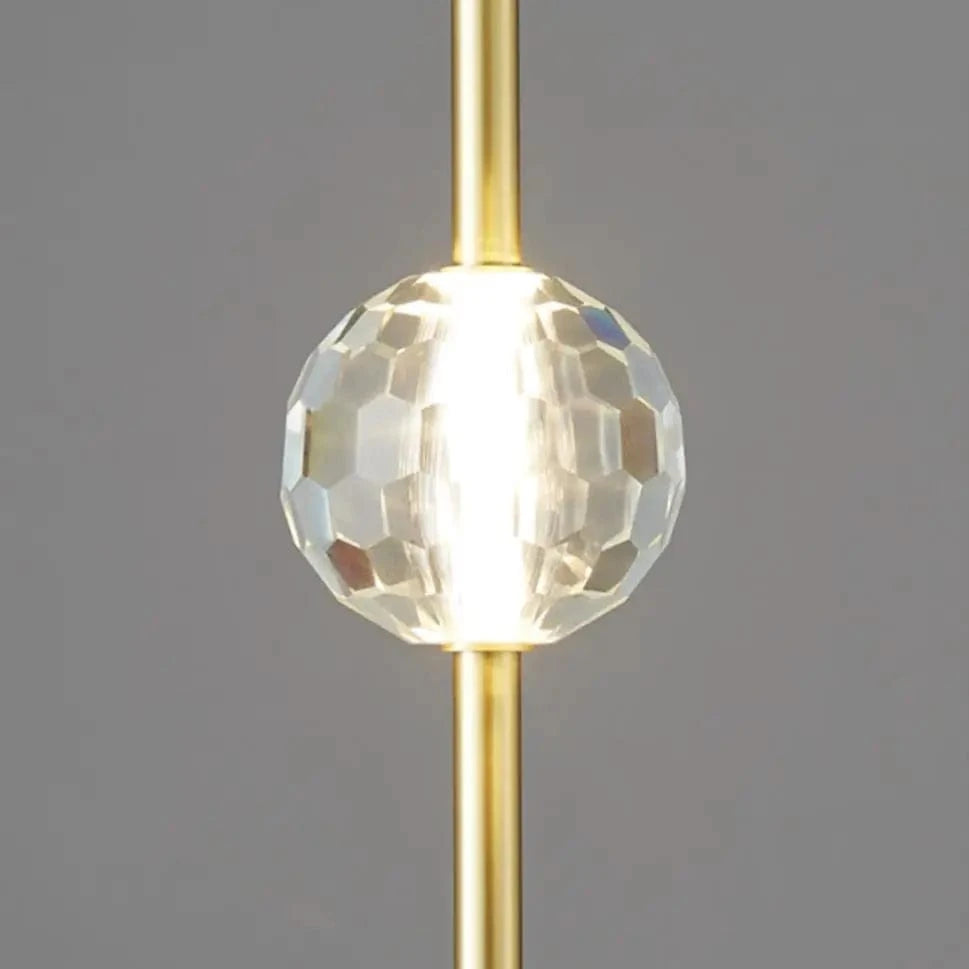 Lustre LED nordique en cuivre, design minimaliste et réglable en hauteur | Marco Lucetti