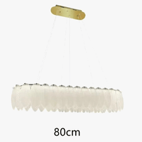 Lustre LED nordique en verre cristal et plumes décoratif d'intérieur - Collection Luxe | Marco Lucetti