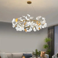 Lustre LED Nordique Feuille de Ginkgo Moderne pour Cuisine, Salon, Chambre et Salle à Manger | Marco Lucetti
