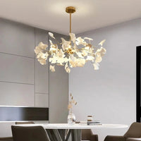 Lustre LED Nordique Feuille de Ginkgo Moderne pour Cuisine, Salon, Chambre et Salle à Manger | Marco Lucetti