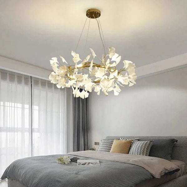 Lustre LED Nordique Feuille de Ginkgo Moderne pour Cuisine, Salon, Chambre et Salle à Manger | Marco Lucetti
