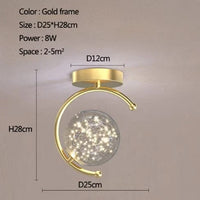 Lustre LED Nordique Intérieur - Décor et Éclairage Trendy | Marco Lucetti Type A-Or-D25cm / Blanc froid