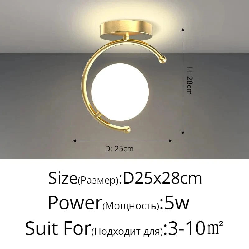 Lustre LED Nordique Intérieur - Décor et Éclairage Trendy | Marco Lucetti Type C-Or-L20cm / Blanc froid