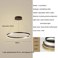 Lustre LED Nordique Minimaliste à Anneau Unique | Marco Lucetti