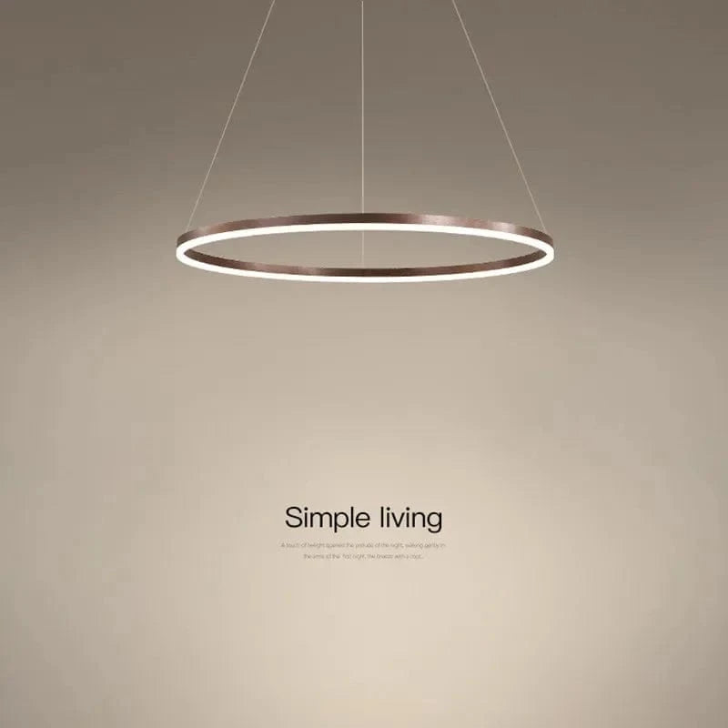Lustre LED Nordique Minimaliste à Anneau Unique | Marco Lucetti