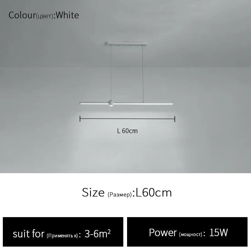 Lustre LED nordique minimaliste avec bande lumineuse créative | Marco Lucetti