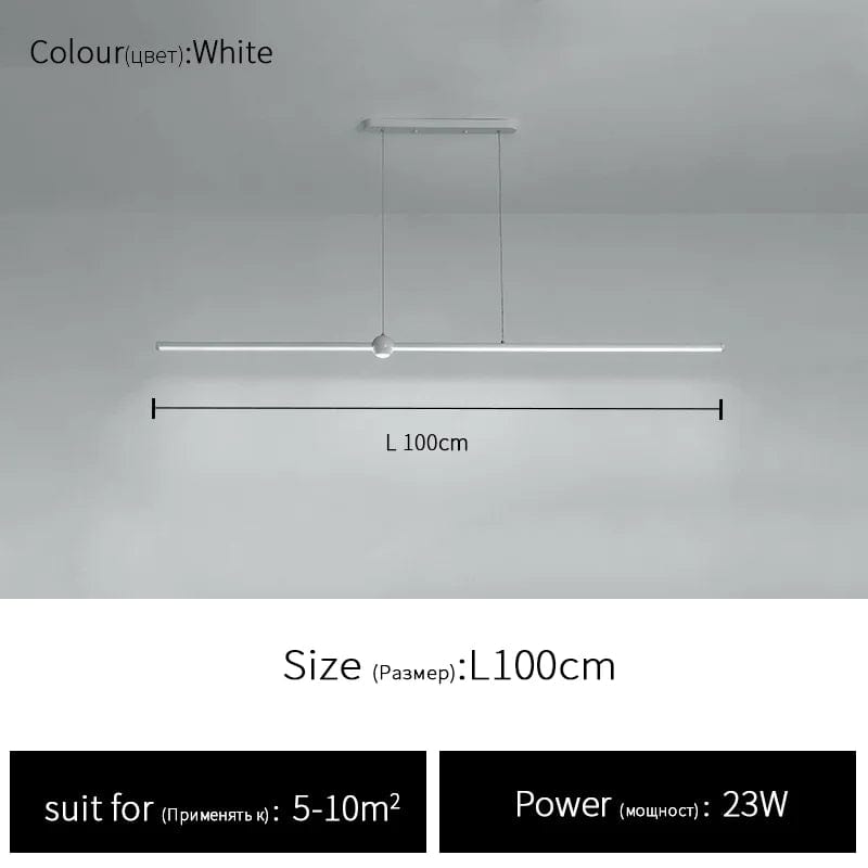 Lustre LED nordique minimaliste avec bande lumineuse créative | Marco Lucetti