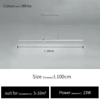 Lustre LED nordique minimaliste avec bande lumineuse créative | Marco Lucetti