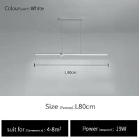 Lustre LED nordique minimaliste avec bande lumineuse créative