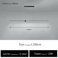 Lustre LED nordique minimaliste avec bande lumineuse créative