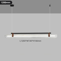 Lustre LED nordique minimaliste pour ambiance lumineuse dans la maison | Marco Lucetti Noir 120cm / Blanc froid 6000K