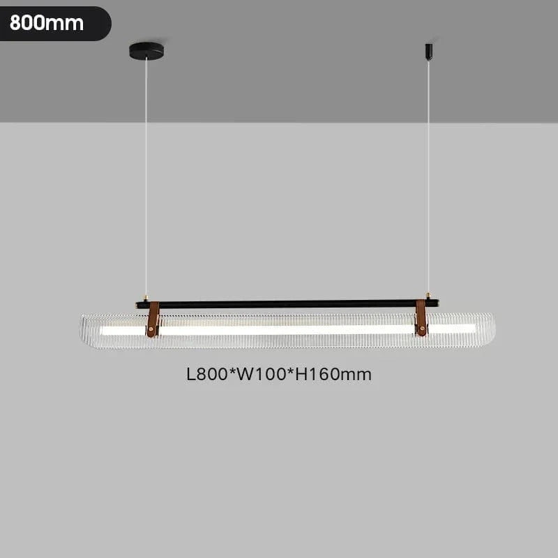Lustre LED nordique minimaliste pour ambiance lumineuse dans la maison | Marco Lucetti Noir 80cm / Gradation à distance