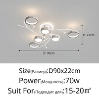 Lustre LED Nordique Moderne Chrome Minimaliste | Marco Lucetti