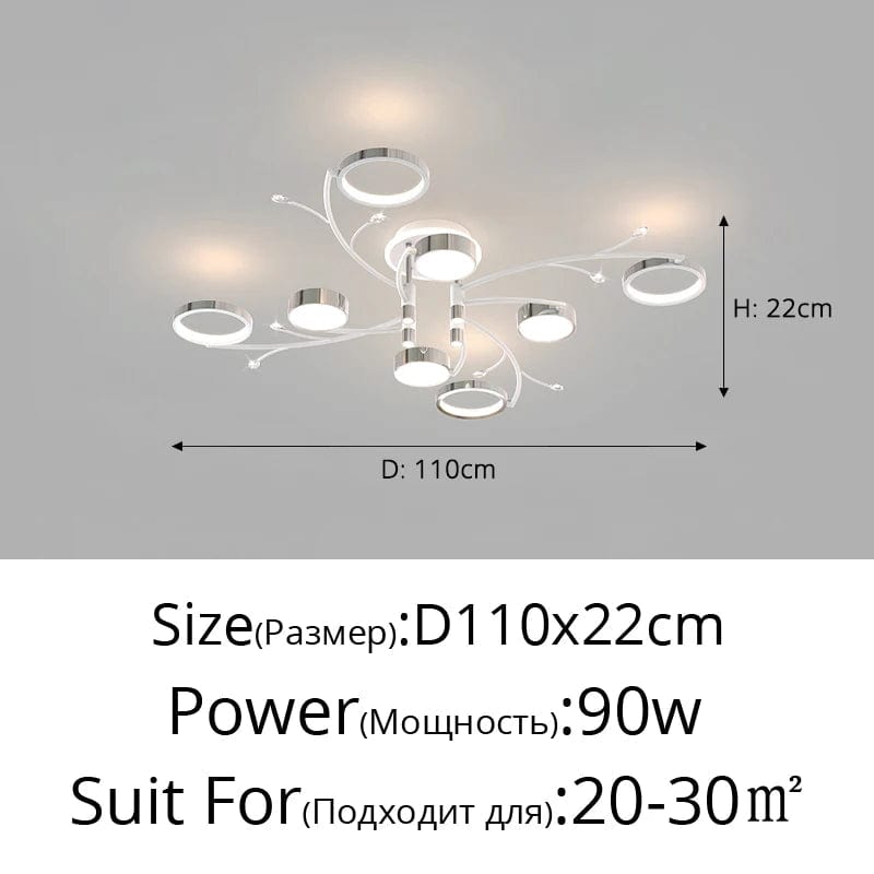 Lustre LED Nordique Moderne Chrome Minimaliste | Marco Lucetti