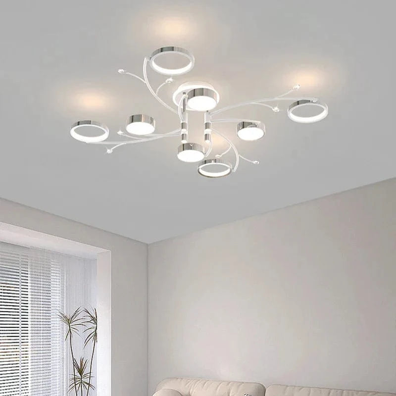 Lustre LED Nordique Moderne Chrome Minimaliste | Marco Lucetti