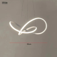 Lustre LED Nordique Moderne pour Décoration Intérieure | Marco Lucetti Blanc / 45W / Intensité variable avec télécommande | CHINE