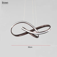 Lustre LED Nordique Moderne pour Décoration Intérieure | Marco Lucetti Brun / 45W / Intensité variable avec télécommande | CHINE