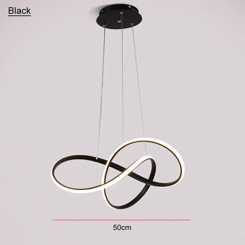 Lustre LED Nordique Moderne pour Décoration Intérieure | Marco Lucetti Noir / 45W / Blanc chaud | CHINE