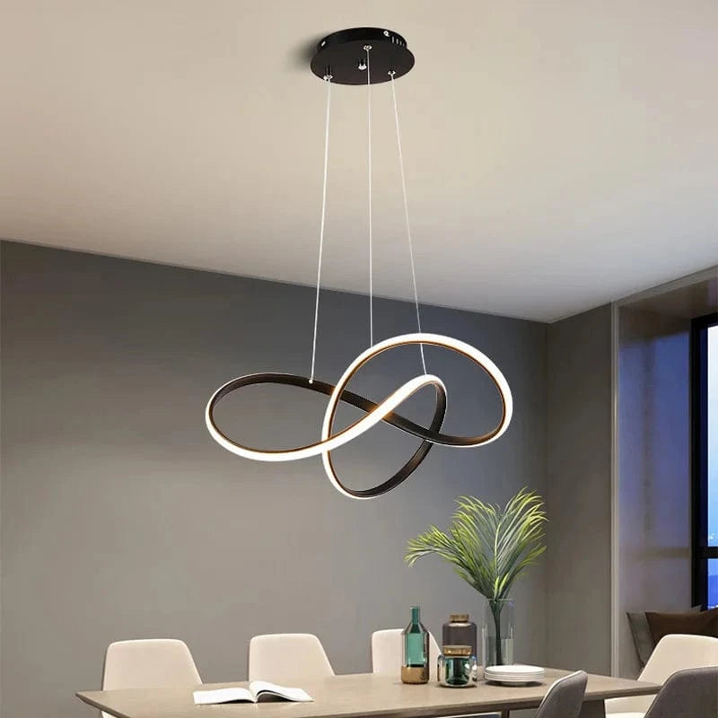 Lustre LED Nordique Moderne pour Décoration Intérieure | Marco Lucetti Or / 45W / Intensité variable avec télécommande | CHINE
