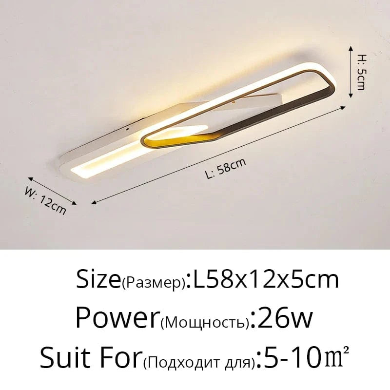 Lustre LED nordique pour chambre moderne et romantique | Marco Lucetti B 58cm 26W Noir / Blanc chaud pas de télécommande