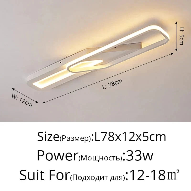 Lustre LED nordique pour chambre moderne et romantique | Marco Lucetti B 78cm 33W Blanc / Blanc chaud pas de télécommande