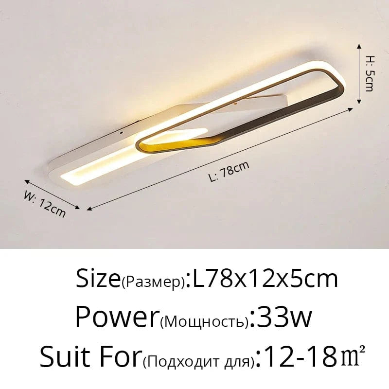 Lustre LED nordique pour chambre moderne et romantique | Marco Lucetti B 78cm 33W Noir / Blanc chaud pas de télécommande