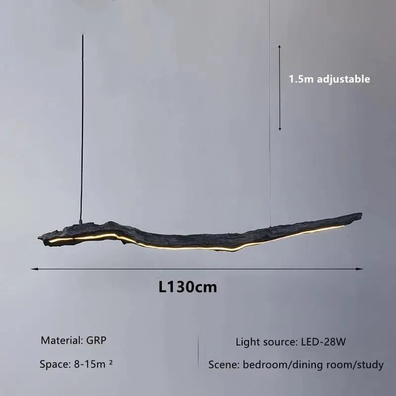 Lustre LED Nordique pour Restaurant Wabi-Sabi | Marco Lucetti L130cm / Lumière tricolore