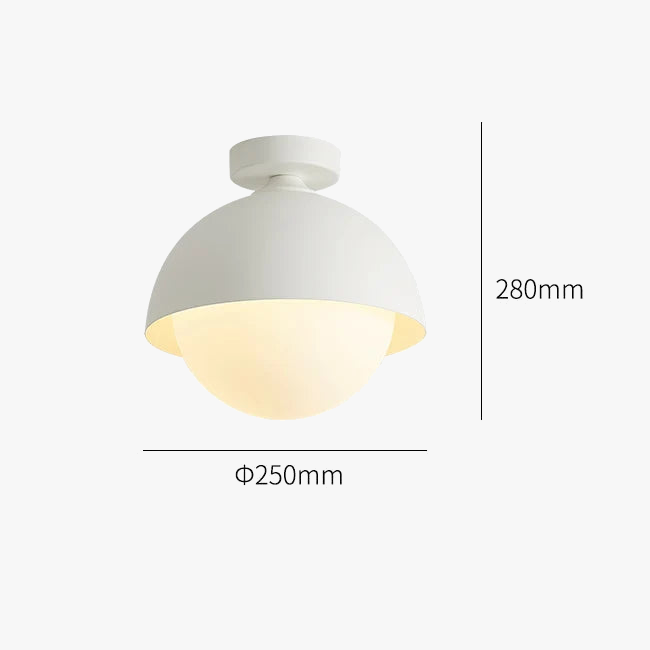 Plafonnier LED nordique rond pour allée et balcon - Style Scandinave