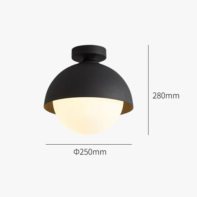 Plafonnier LED nordique rond pour allée et balcon - Style Scandinave