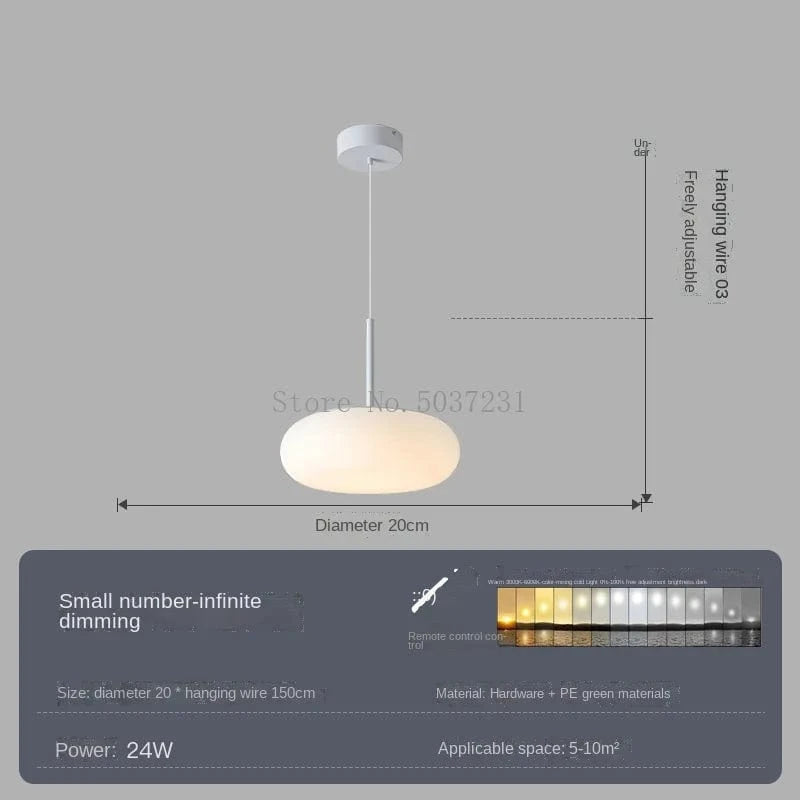 Lustre LED Nordique Suspendu pour Éclairage Décoratif | Marco Lucetti Gradation de 20CM