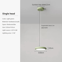 Lustre LED Nordique Vert 1-3 Tête Disque Suspension - Luminaire Design pour Salon, Chambre, Cuisine - Décor Maison | Marco Lucetti