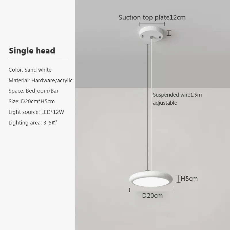 Lustre LED Nordique Vert 1-3 Tête Disque Suspension - Luminaire Design pour Salon, Chambre, Cuisine - Décor Maison | Marco Lucetti