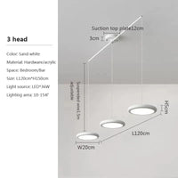 Lustre LED Nordique Vert 1-3 Tête Disque Suspension - Luminaire Design pour Salon, Chambre, Cuisine - Décor Maison | Marco Lucetti M / Lumière blanche