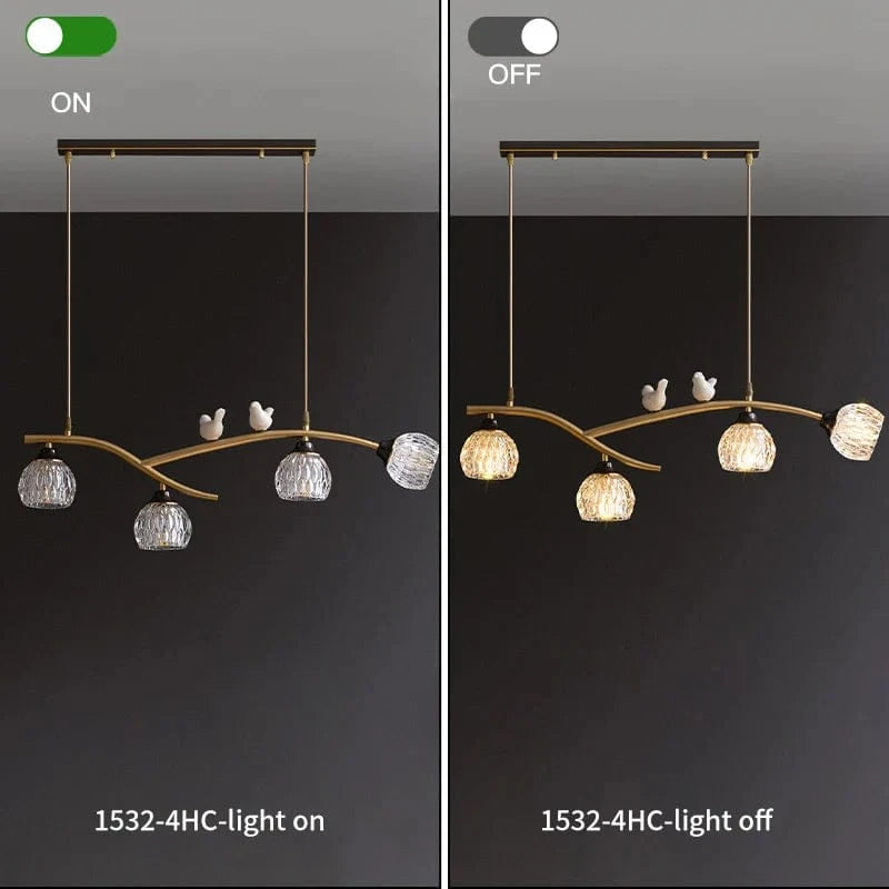 Lustre LED Oiseau Créatif en Cuivre pour Maison et Restaurant - Éclat Brillant | Marco Lucetti