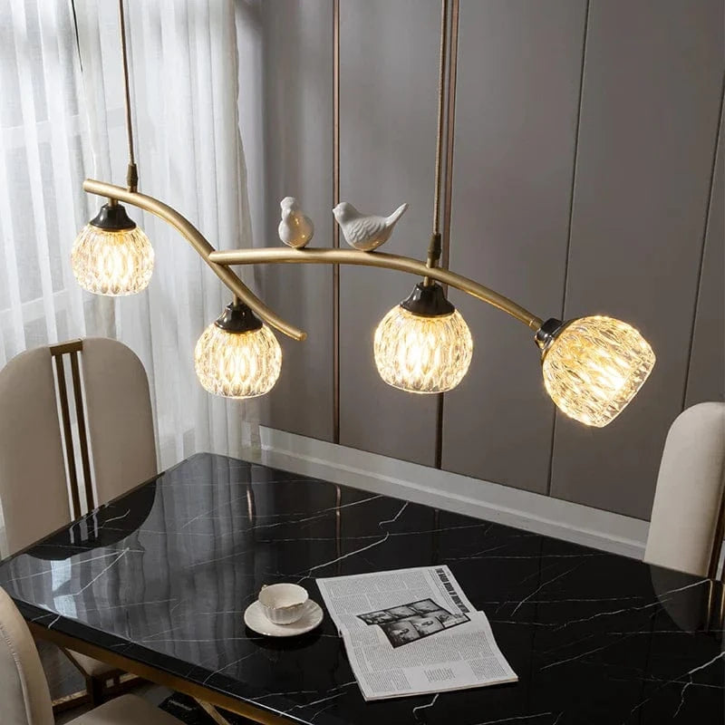 Lustre LED Oiseau Créatif en Cuivre pour Maison et Restaurant - Éclat Brillant | Marco Lucetti