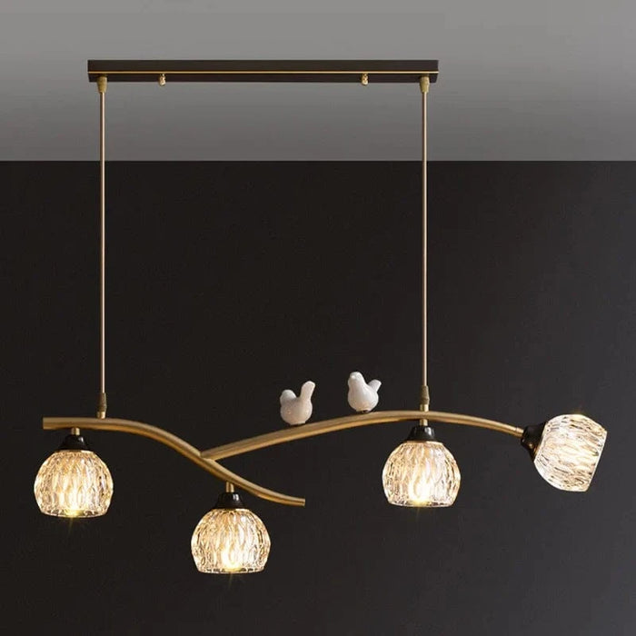 Lustre LED Oiseau Créatif en Cuivre pour Maison et Restaurant - Éclat Brillant | Marco Lucetti