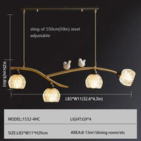 Lustre LED Oiseau Créatif en Cuivre pour Maison et Restaurant - Éclat Brillant | Marco Lucetti Lumière chaude