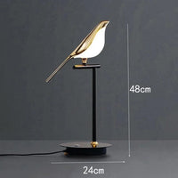 Lustre LED Oiseau-de-pie : Suspension Créative | Marco Lucetti 1 lampe de table oiseau / Blanc chaud
