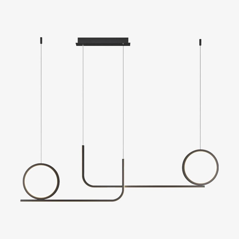 Lustre LED Parcours Métal Design. | Marco Lucetti 80cm / Chaude