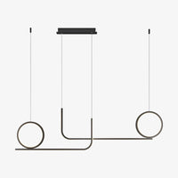 Lustre LED Parcours Métal Design. | Marco Lucetti 80cm / Chaude