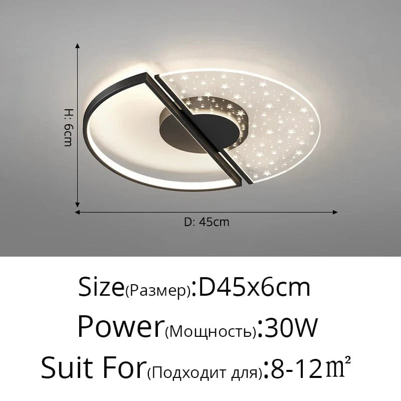 Lustre LED Plumes Acryliques: Éclairez votre intérieur | Marco Lucetti Étoile 45cm noire / Luminosité variable