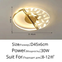 Lustre LED Plumes Acryliques: Éclairez votre intérieur | Marco Lucetti Plume 45cm dorée / Luminosité variable