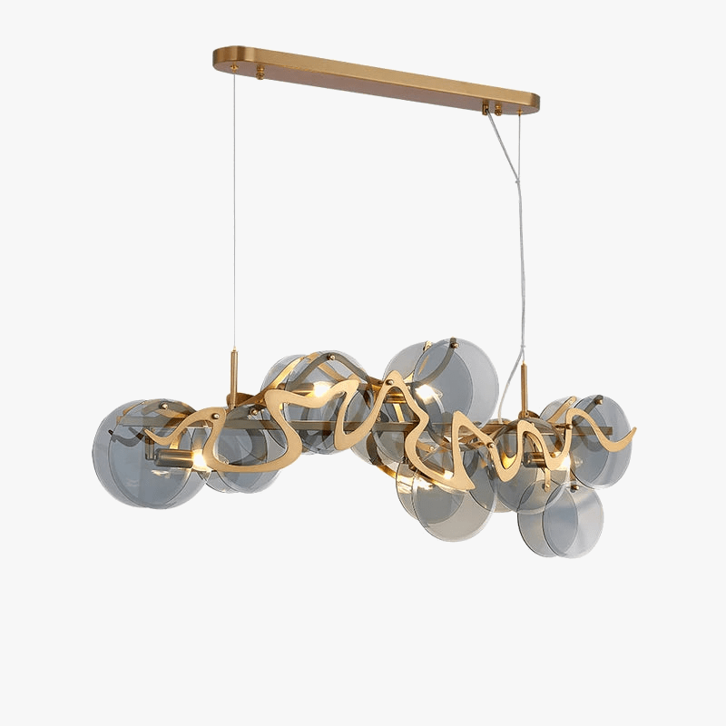 Lustre LED Postmoderne Doré Rond Ovale Suspension Luminaire | Marco Lucetti