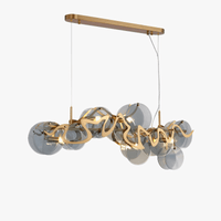 Lustre LED Postmoderne Doré Rond Ovale Suspension Luminaire | Marco Lucetti