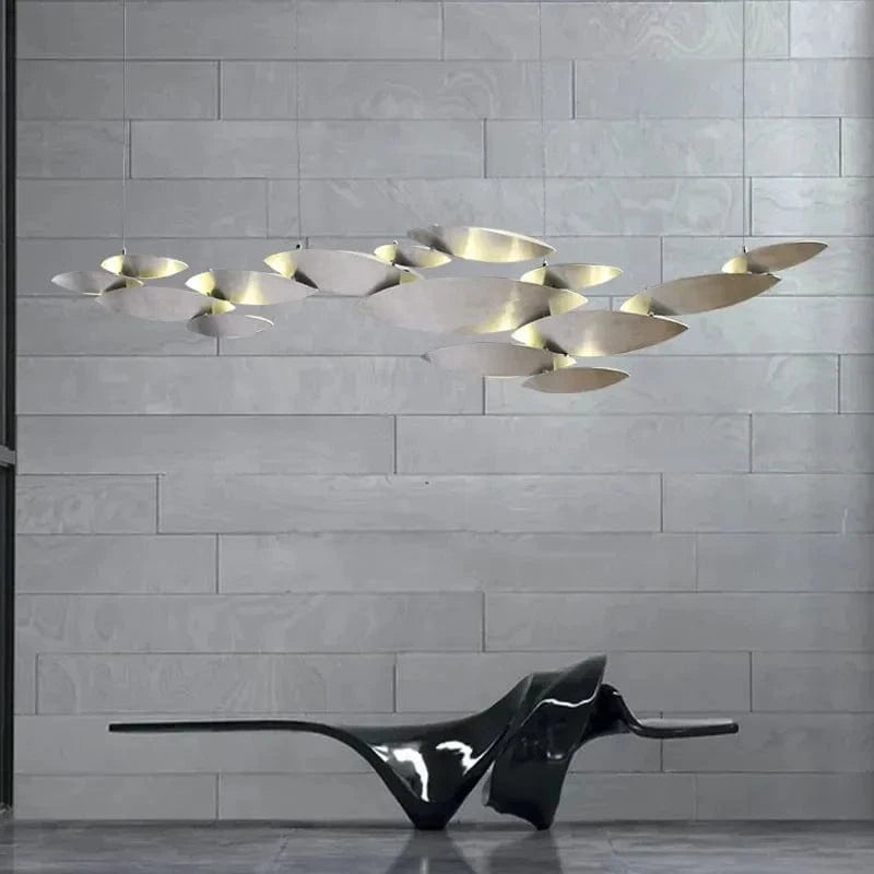 Lustre LED Postmoderne en Acier Inoxydable pour Villa de Luxe | Marco Lucetti