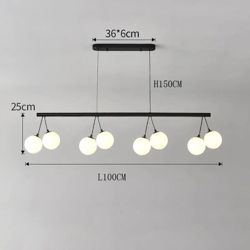 Lustre LED pour Salon et Chambre - Décoration Salle à Manger et Intérieur | Marco Lucetti 8 têtes / Blanc froid