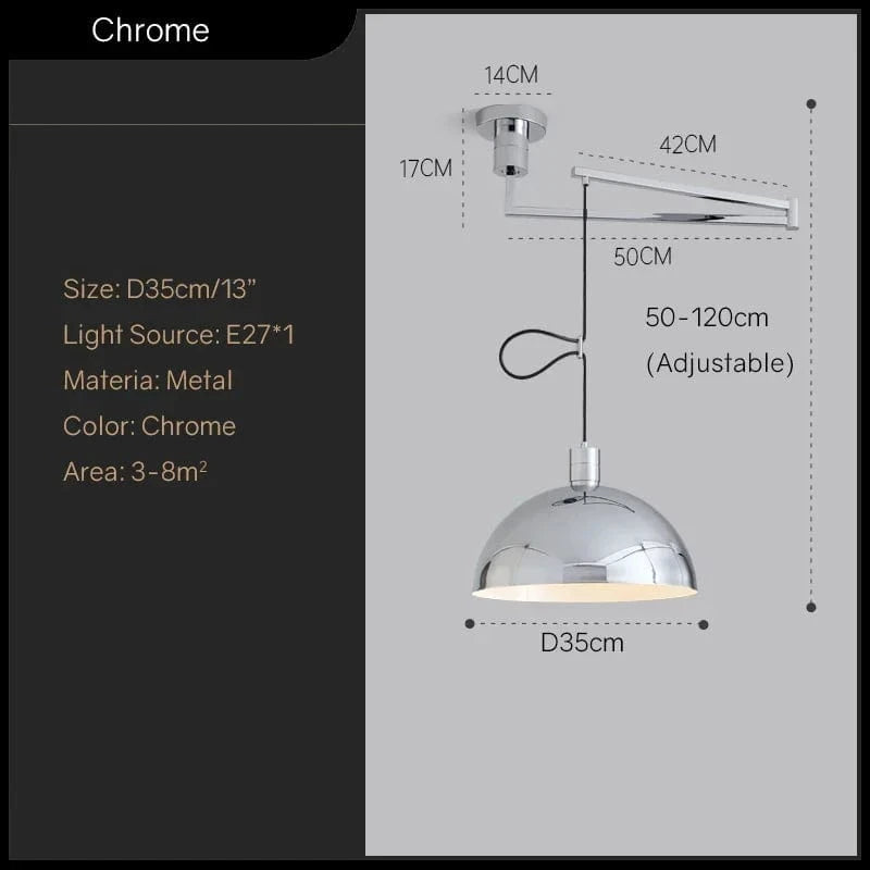 Lustre LED pour Table à Manger - Collection Boutique | Marco Lucetti Chrome / Lumière chaude
