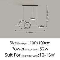 Lustre LED pour un éclairage intérieur tendance et moderne | Marco Lucetti Luminosité variable / Chorme 100cm