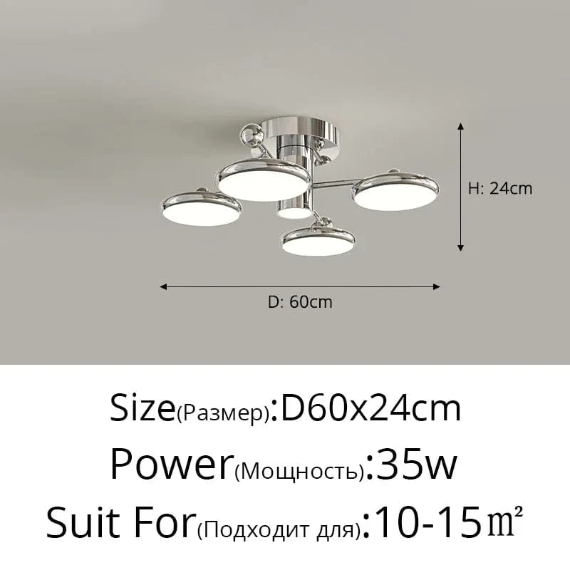 Lustre LED pour un éclairage intérieur tendance et moderne | Marco Lucetti Luminosité variable / Chorme 4 têtes